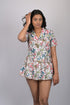 V neck tops for women's western wear party wear and stylish printed Multicolor Floral Print Top (OTL-TPS1085)
